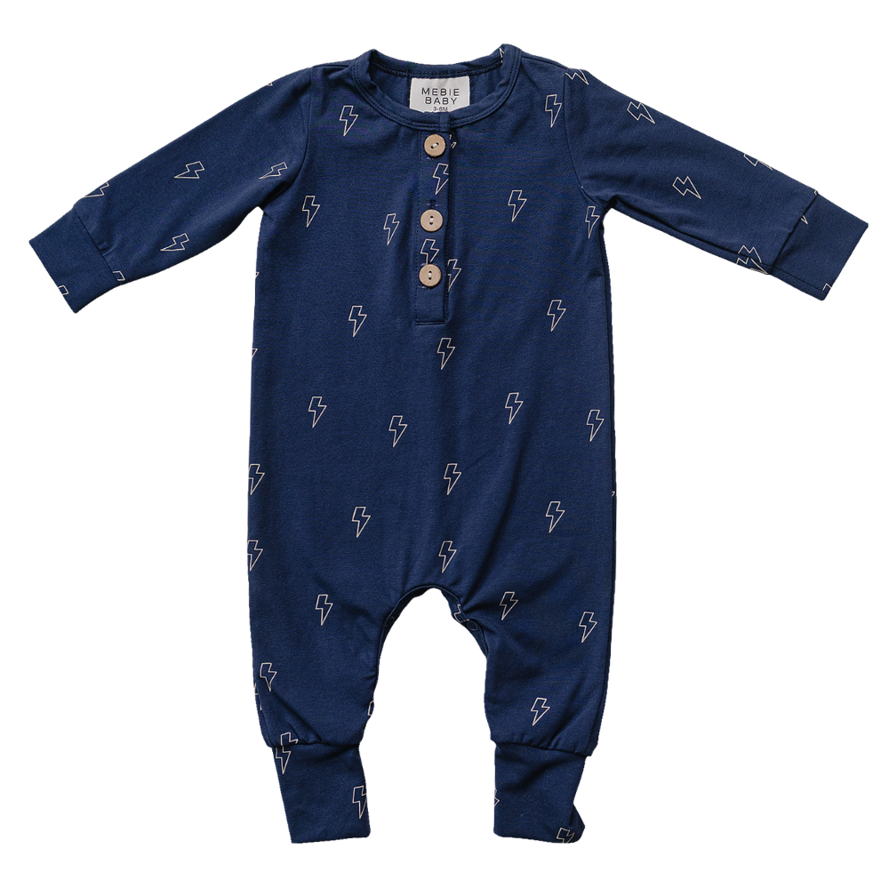 Lightening Bolt Button Romper