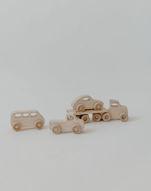 Wooden cars + Truck + ramp