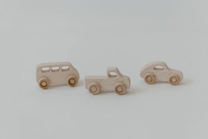 Wooden cars + Truck + ramp