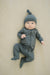 Charcoal Bamboo Footed Zipper