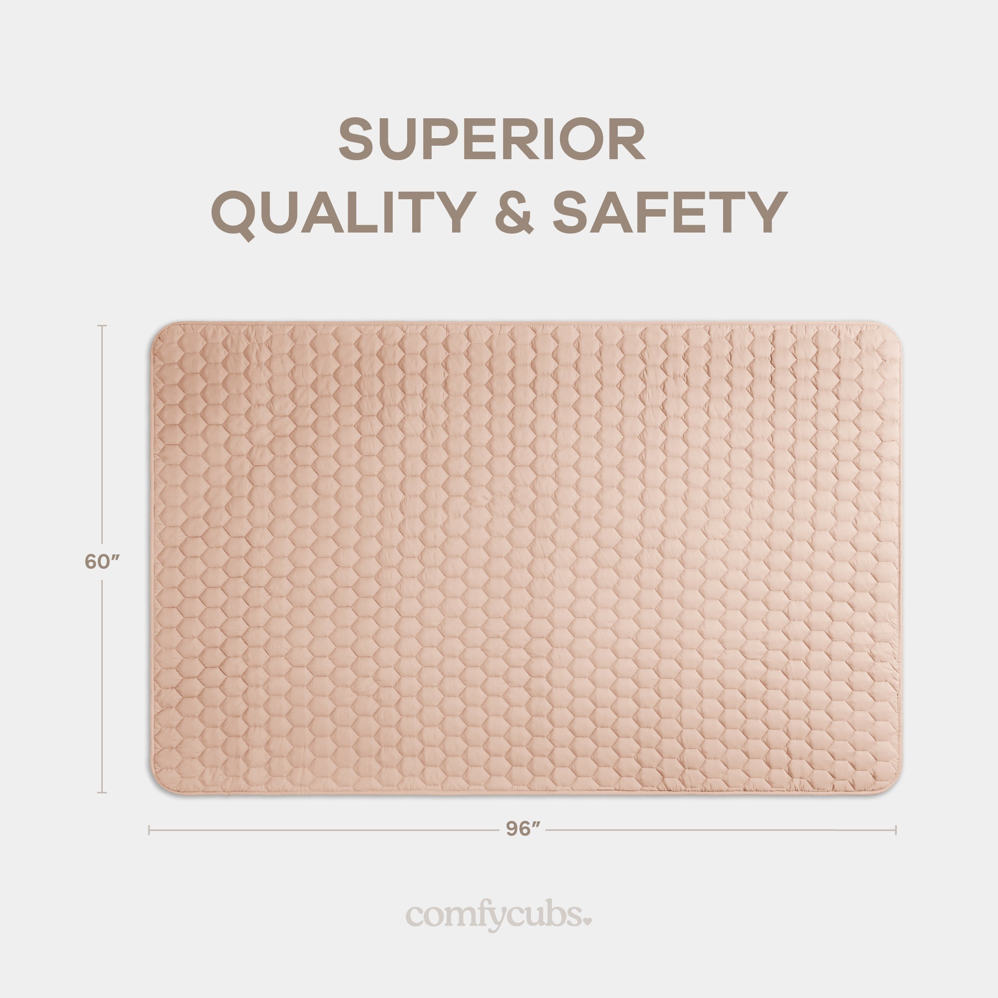 Play Mat with Non-Slip Bottom in Blush