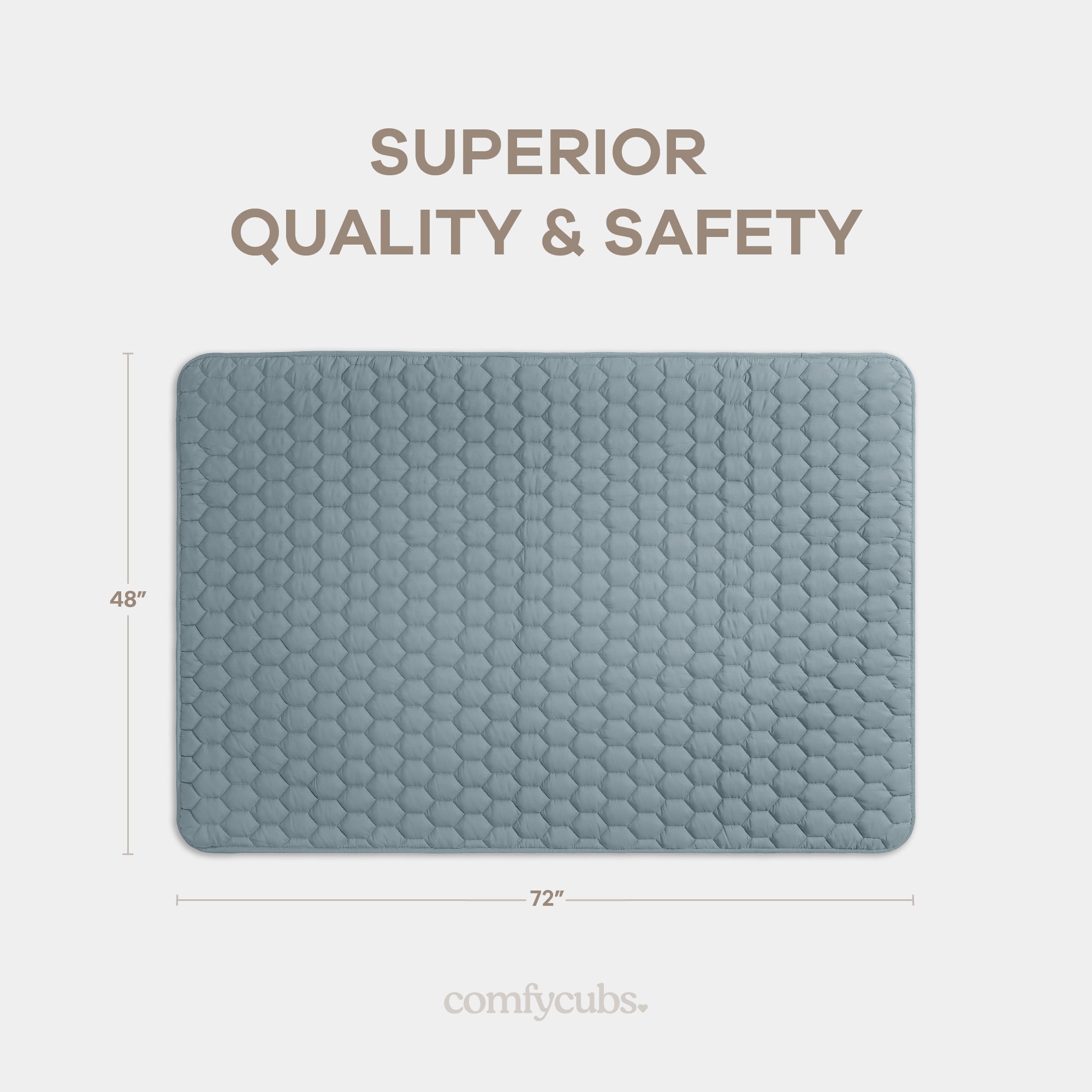 Play Mat with Non-Slip Bottom in Pacific Blue