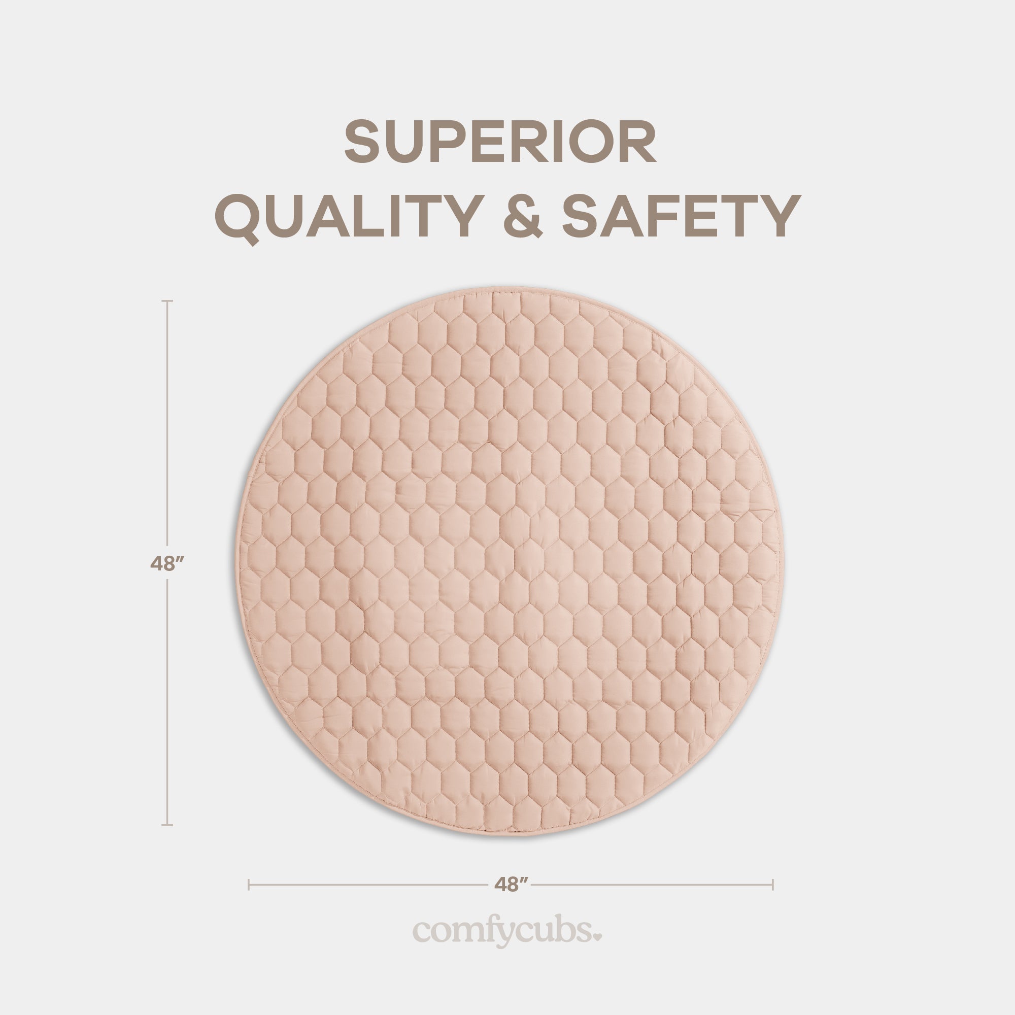 Play Mat with Non-Slip Bottom in Blush