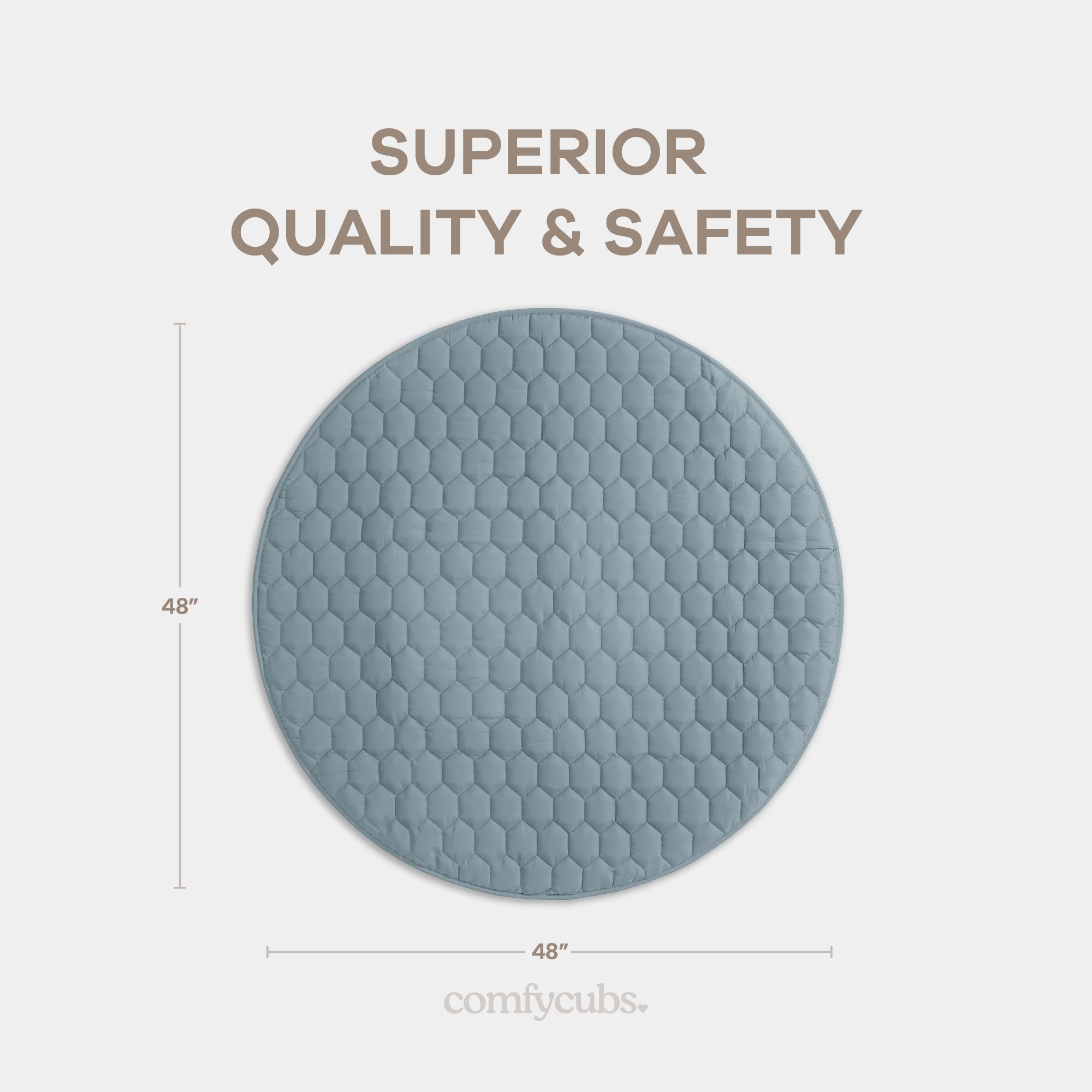 Play Mat with Non-Slip Bottom in Pacific Blue