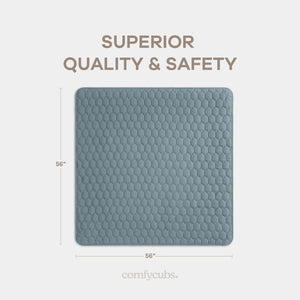 Play Mat with Non-Slip Bottom in Pacific Blue