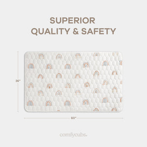Play Mat with Non-Slip Bottom in Rainbow