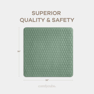 Play Mat with Non-Slip Bottom in Fern