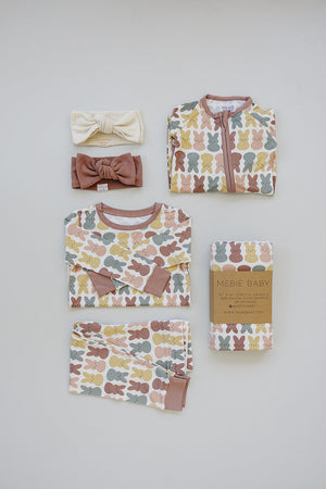 Dusty Rose Peep Bamboo Zipper