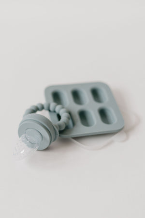 Silicone Food Teether & Ice Tray Set