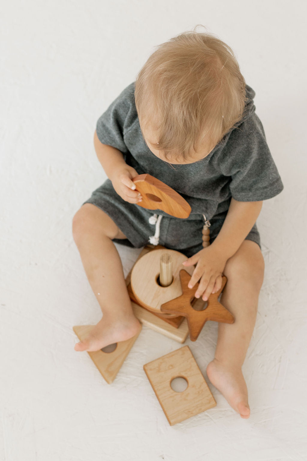Wooden Shape Stacking Toy for Toddlers - ShopMyLittleSongbird