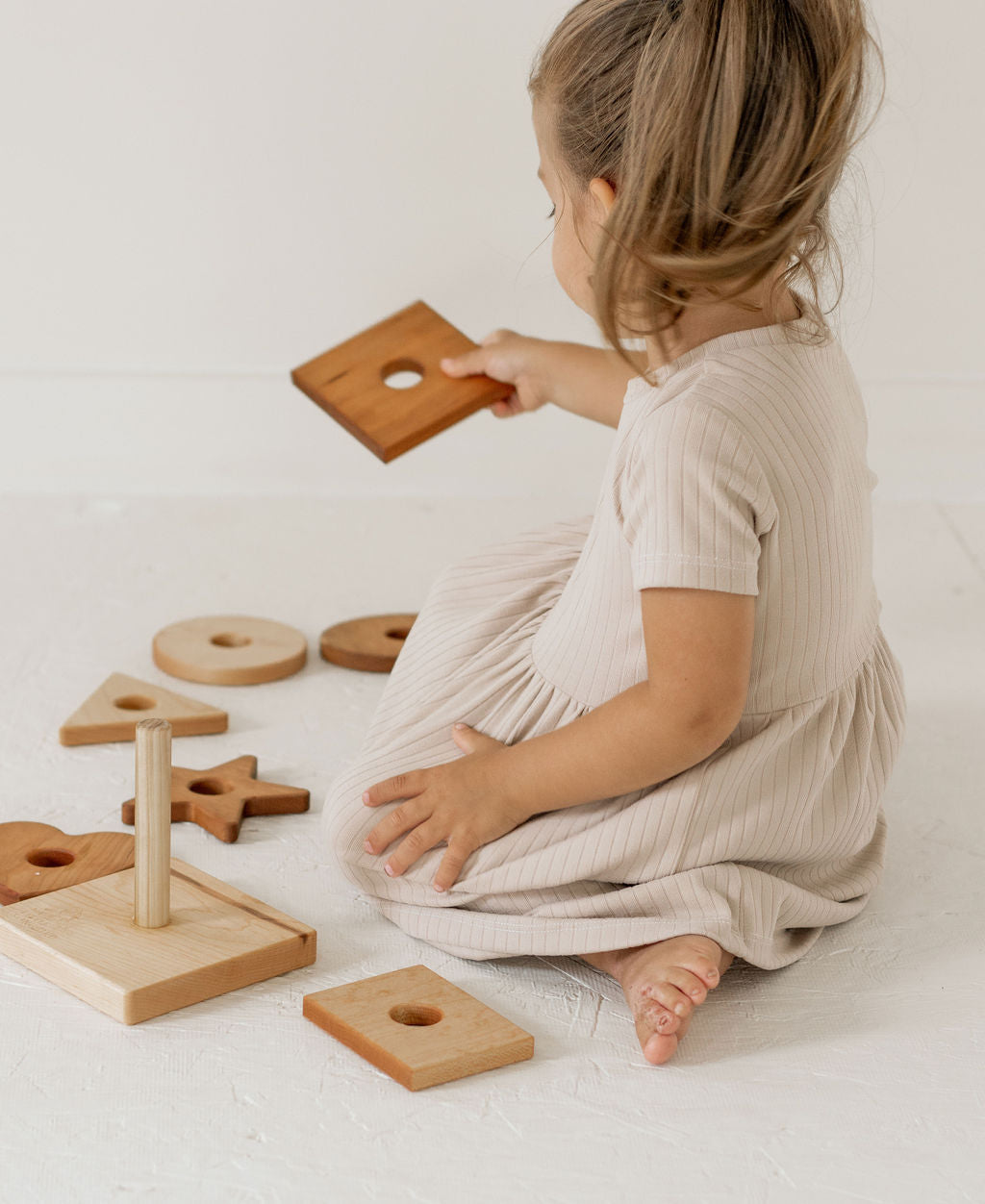 Wooden Shape Stacking Toy for Toddlers - ShopMyLittleSongbird