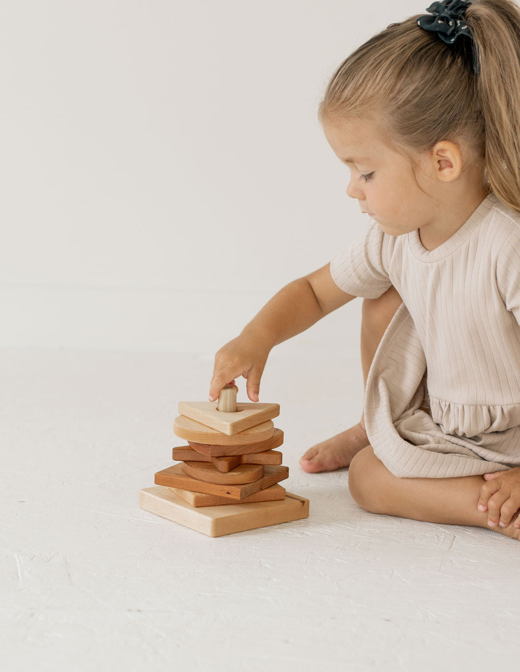 Wooden Shape Stacking Toy for Toddlers - ShopMyLittleSongbird