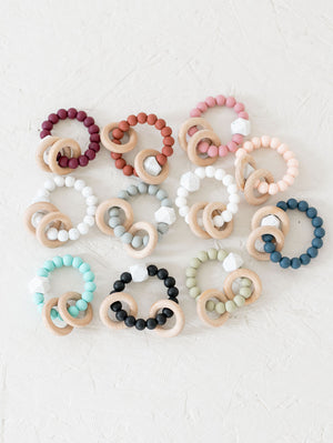 Silicone  Beaded Rattle Rings