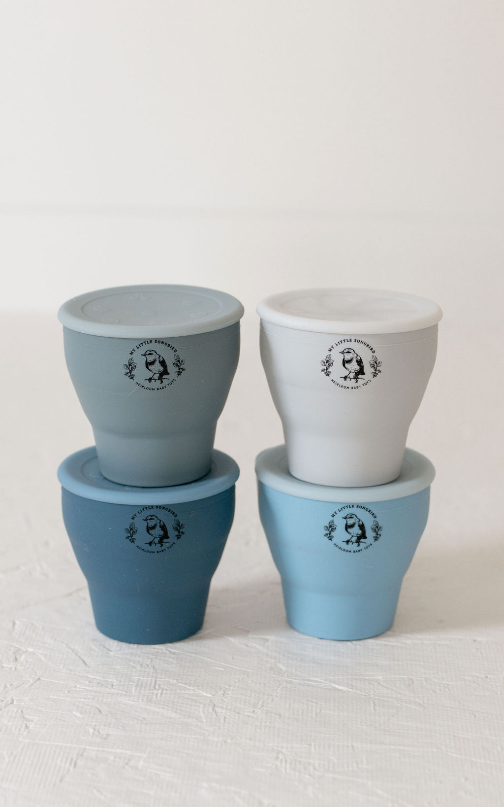 Grey Collapsible Silicone Snack Cup Baby and Toddler by MKS USA