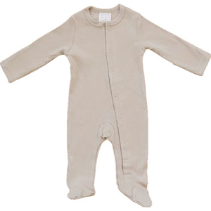 Oatmeal Organic Cotton Ribbed Snap