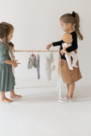 Doll clothes rack