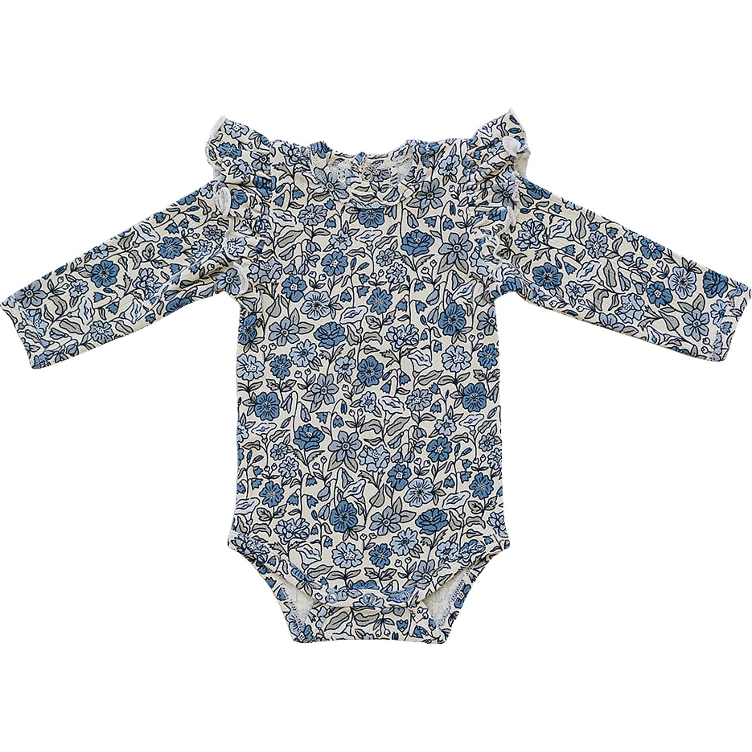 Bluebell Ruffle Sleeve Pointelle Bamboo Bodysuit
