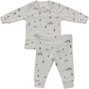 Ski Print Cozy Set