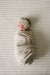 Taupe Stripe Muslin Swaddle Blanket