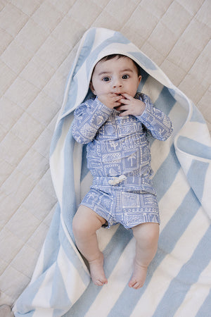 Seaside Stripe Hooded Towel