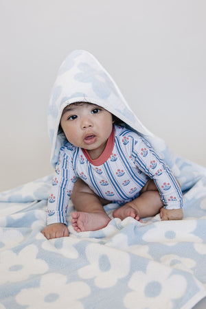Coastal Floral Hooded Towel