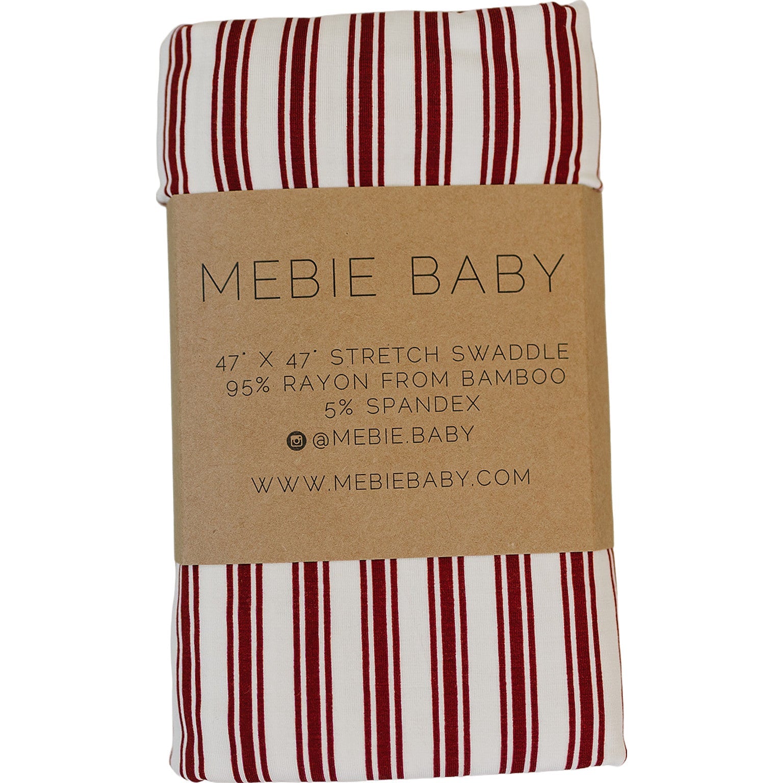 Red Stripes Bamboo Stretch Swaddle