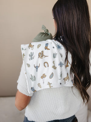 Desert West Luxe Fleece Burp Cloth