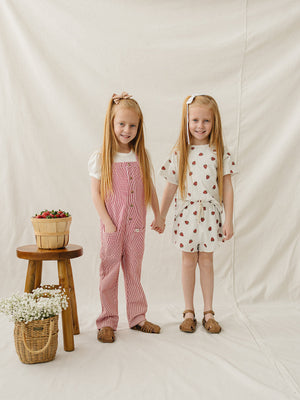 Red Stripe Overalls