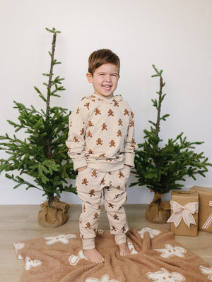 Gingerbread Hooded French Terry Set
