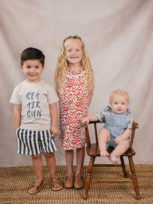 Stripe Short Overalls
