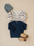 Stripe Button Knit Sweater
