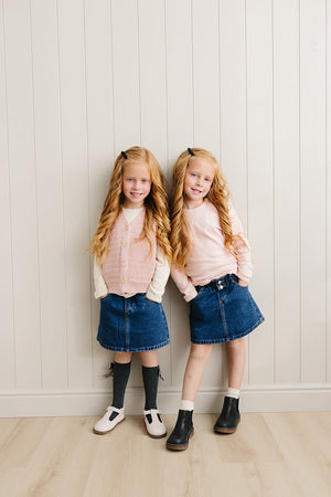 Dark Wash Denim Skirt