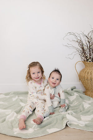 Bunny Ribbed Bamboo Zipper