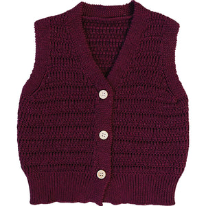 Burgundy Knit Vest