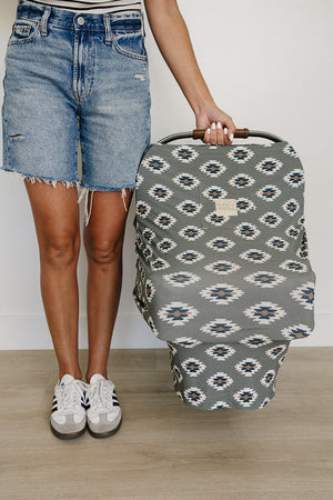 Southwest Aztec Ribbed Bamboo Multi-Use Cover