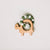 Custom Wooden Turtle Teether with Beaded Silicone Ring